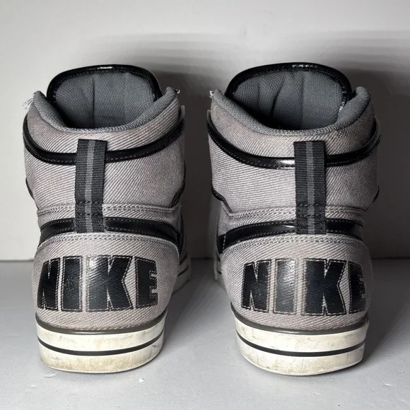 Size 13 Big Nike High Canvas Gray/Black Sneakers Shoes504614-010